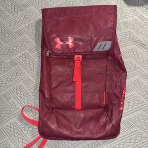 Under Armour UA Storm Tech Backpack Maroon Red SACKPACK UNISEX WATER RESISTANT